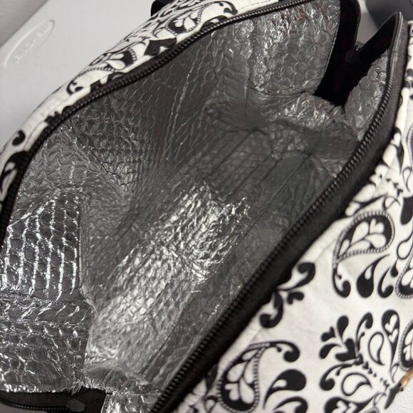 Luxe Handmade Insulated Lunch Bag - Black & White Chic Edition - Picture 2 of 5